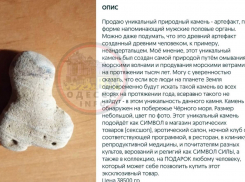 В Одесской области на продажу выставили камень в виде члена