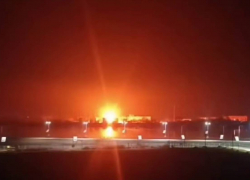 Появилось видео ночной атаки ВС РФ по военным объектам в Одесской области