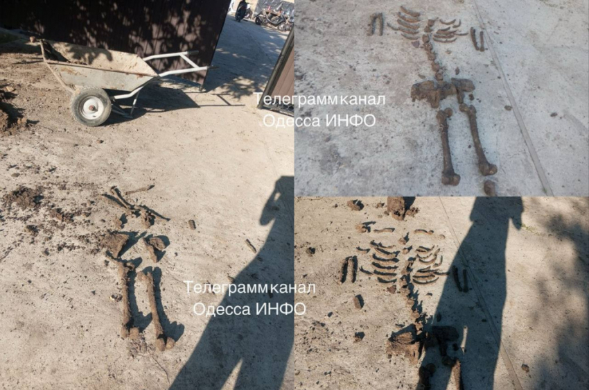 Житель Килии во время земляных работ обнаружил старинное захоронение