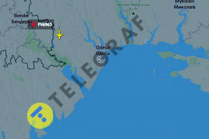 Пассажирский самолет авиакомпании «Россия» пролетел в Стамбул через Одесскую область