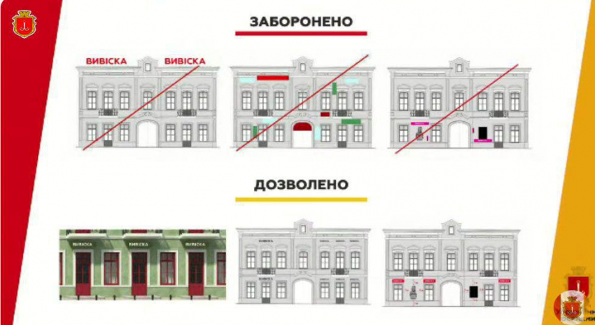 Одесский исполком не устраивают размеры вывесок в городе