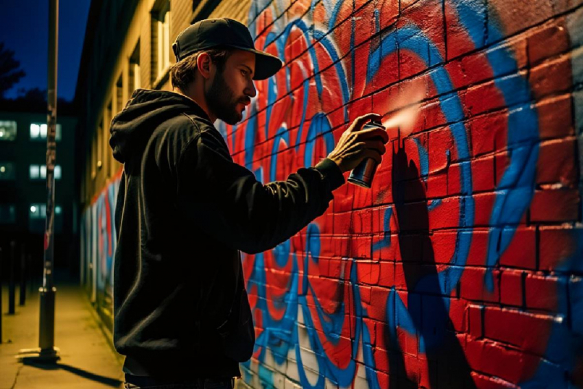 Сибиряк изрисовал экстремизмом стену общежития, заступаясь за родню в Одессе