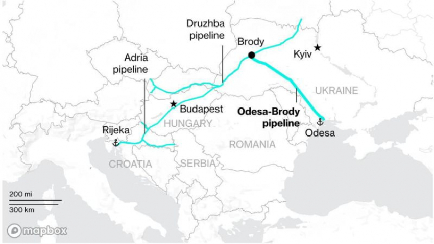 Эксперт: нефтепровод «Одесса–Броды» может вернуть Одессу в топ поставок нефти в Европу